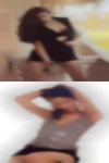 Naked woman swinging their