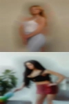 Naked woman breasts coffee oil