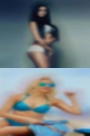Freezing down naked woman